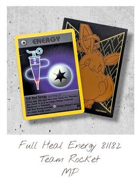 Team Rocket Pokemon Card (BB05): Full Heal Energy 81/82